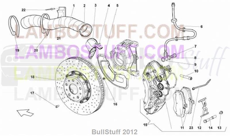 2008 Lamborghini MURCIELAGO LP 640 ROADSTER CANADA FRONT BRAKES - CARBOCERAMIC (615.02.00)